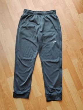 Nike Charcoal Gray Training Joggers with White Swoosh